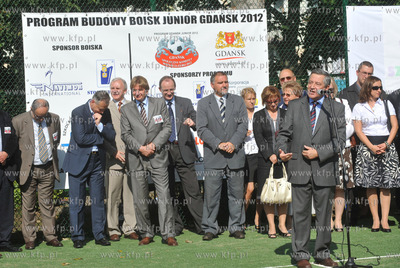 Gdansk. Przymorze. Otwarcie boiska wybudowanego w ramach...