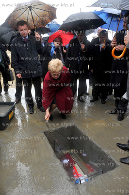 Gdansk. Rebiechowo. Uroczystosc wmurowania kamienia...