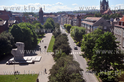 Panorama Gdanska - widok z tarasu hotelu Hilton na...