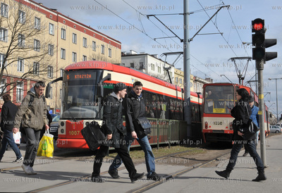 Gdansk. Wrzeszcz. Przystanek tramwajowy na al. Grunwaldzkiej...