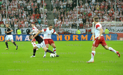 Gdansk. Stadion pilkarski PGE Arena. Mecz towarzyski...