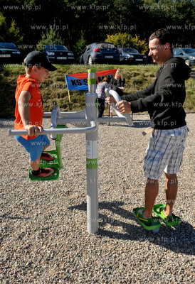 Otwarcie silowni zewnetrznej we wsi Sulmin na Kaszubach....