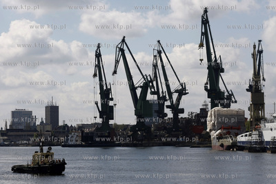 Gdansk. Stocznia Polnocna. Wodowanie dwustronnego ...