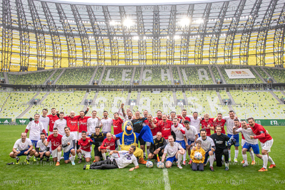 Stadion Gdańsk. Mecz towarzyski drużyn piłkarskich...