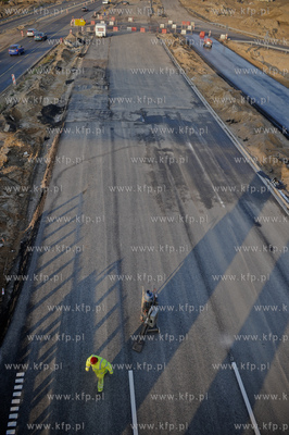 Gdansk. Budowa wezla drogowego Karczemki i trasy WZ....