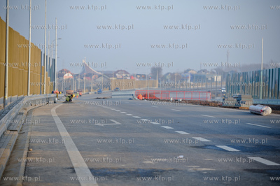 Gdansk. Budowa wezla drogowego Karczemki i trasy WZ....