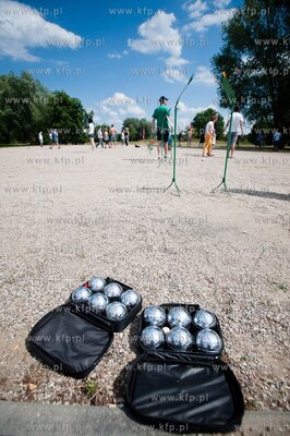Gdansk. Bulodrom w Parku Reagana. Turniej petanque...