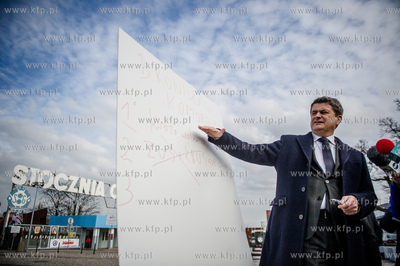 Gdansk. Plac Solidarnosci. Konferencja Janusza Palikota,...