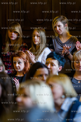 Gdansk. Nowy Ratusz. Uroczystosc wreczenia nagrod w...