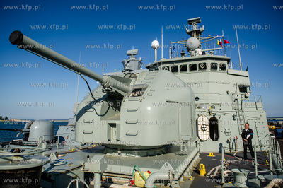 Gdynia. Nabrzeże Francuskie. Wizyta robocza fregaty...