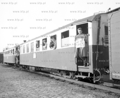 Kolej waskotorowa na Zulawach. 0001812z 1961 Fot. Zbigniew...