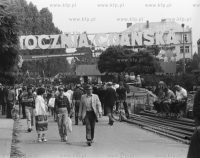 Strajk w Stoczni Gdanskiej im Lenina. sierpien 1980...