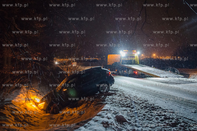 Trudne warunki drogowe na pomorskich drogach. 
21.12.2021
Fot....