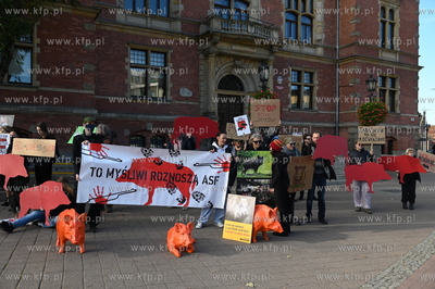 Siedziba Rady Miasta Gdańska. Protest aktywistów...
