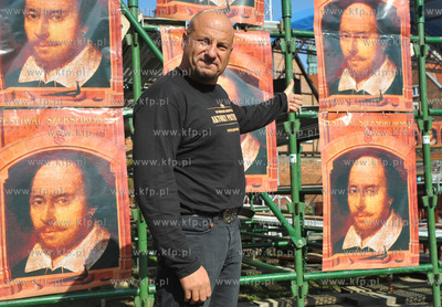 Gdansk. Wmurowania kamienia wegielnego pod budowe Teatru...