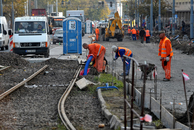Gdańsk. Przebudowa torowiska tramwajowego na ul. Nowe...