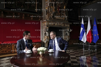 Gdansk. Wizyta premiera Finlandii Jyrki Katainenena....
