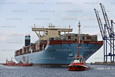Najwiekszy kontenerowiec swiata Maersk Mc-Kinney Moller...