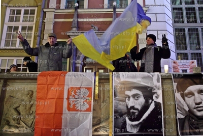 Gdansk. Dlugi Targ. Manifestacja solidarnosci z Ukraina.
24.01.2014
fot....