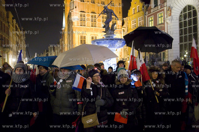 Długi Targ w Gdańsku. Demonstracja Komitetu Obrony...