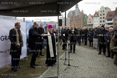 Uroczystość wmurowania aktu erekcyjnego na Wyspie...