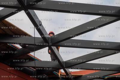 Westerplatte. Budowa biura obsługi ruchu turystycznego...