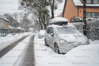 Intensywne opady śniegu w Gdańsku. 13.03.2026 fot....