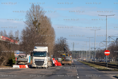 Remont nawierzchni al. Hallera w Gdańsku. 19.03.2026...