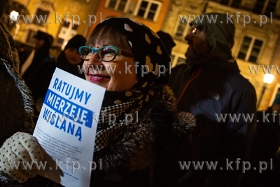 Gdańsk. Protest przeciwko przekopowi Mierzei Wiślanej....