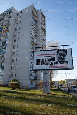 Gdańsk. Billboard z wizerunkiem Anny Zalewskiej z...