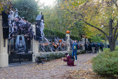 Gdańsk Wrzeszcz, ul. Jaśkowa Dolina. Nz. Halloweenowe...
