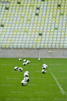 Gdansk. Stadion PGE Arena. Pierwszy oficjalny trening...