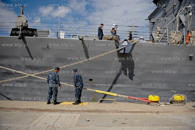 Nabrzeze francuskie portu w Gdyni. Robocza wizyta amerykanskiej...