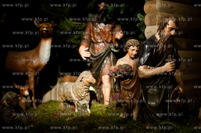 Gdansk. Tradycyjna szopka bozonarodzeniowa w Kosciele...