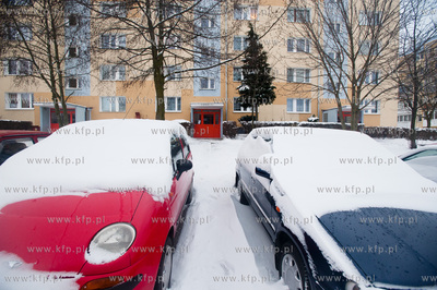 Gdansk. Chelm. Zima obfitujaca w silne opady sniegu...
