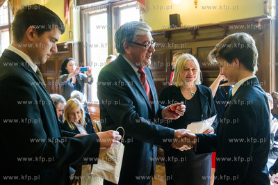 Gdansk. Nowy Ratusz. Uroczystosc wreczenia nagrod w...