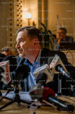 Gdansk. Konferencja prasowa Przewodniczacego Komisji...