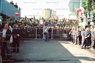Strajk w Stoczni Gdanskiej im. Lenina Nz. mieszkancy...