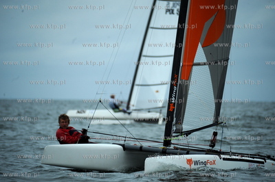 Sopot. Regaty Katamaranow 3 Mola.
n/z Jacek Noetzel
19.07.2009
fot....