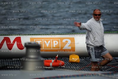 Zatoka Gdanska. Katamaran Gemini 3, na ktorym Roman...