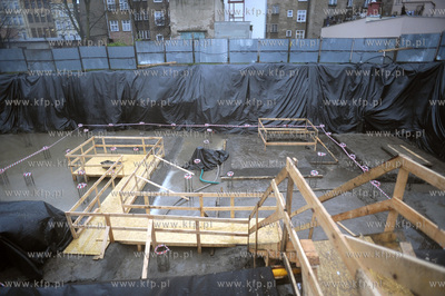 Plac budowy hotelu Admiral przy ulicy Tobiasza w Gdansku....