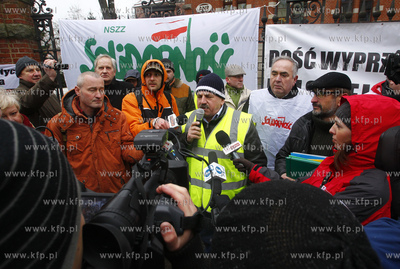 Protest rolnikow i zwiazkowcow Solidarnosci z zachodniopomorskiego...