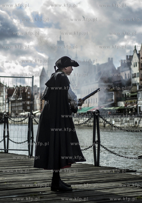 Gdansk. Wyspa Olowianka. Do abordazu - rekonstrukcja...