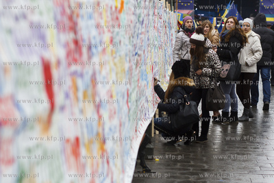 Lwow. Ukraina. Pokojowe demonstracje antyrzadowe na...