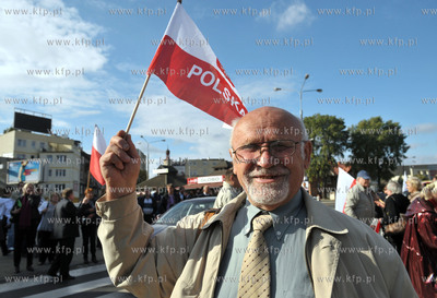 Gdansk, Wrzeszcz. Jaroslaw Kaczynski przyjechal do...