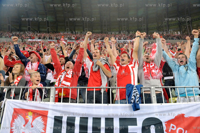 Gdansk. Stadion pilkarski PGE Arena. Mecz towarzyski...