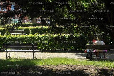 Gdansk Dolny Wrzeszcz. Park Kuzniczki na styku ul....
