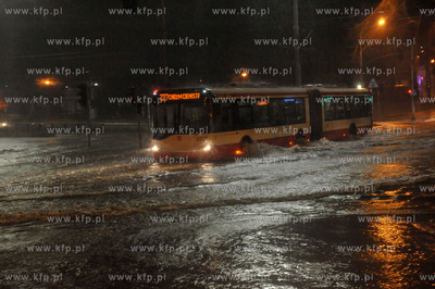 Gdańsk Wrzeszcz. Zalana po obfitych opadach deszczu...