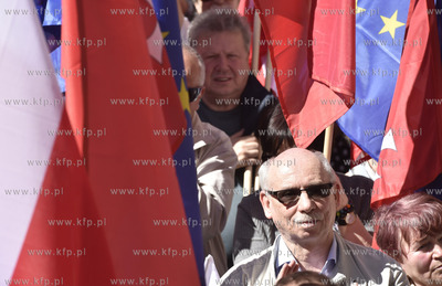 Gdańsk. Przedproże Ratusza Głównego Miasta. Prodemokratyczna...