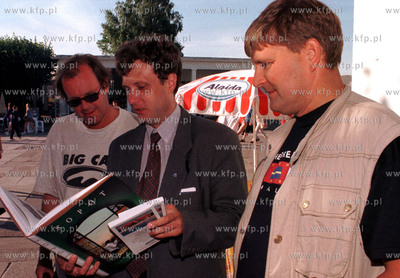 Od lewej Wojciech Fibak, Jacek Karnowski, Marek Klat...